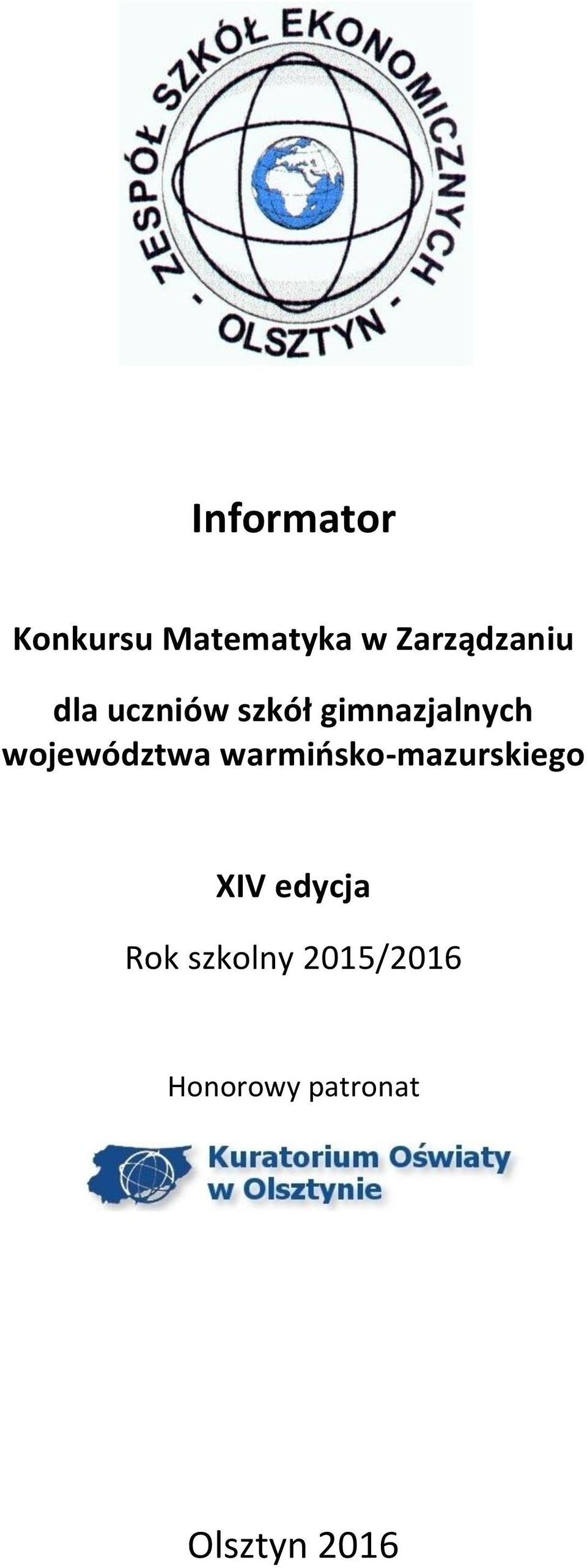 województwa warmińsko-mazurskiego XIV