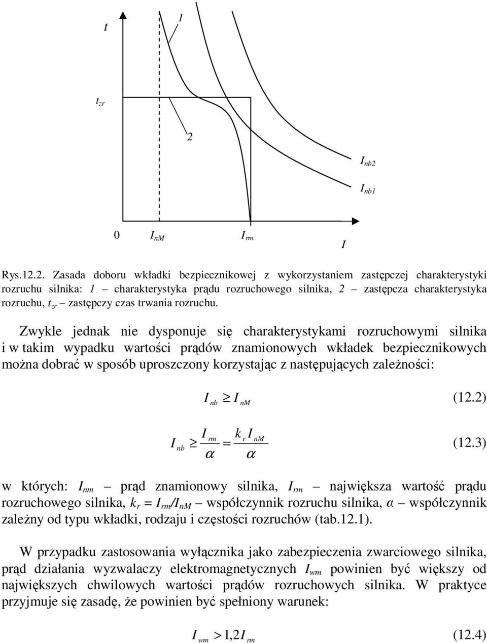 rozruchu, t zr zastępczy czas trwania rozruchu.