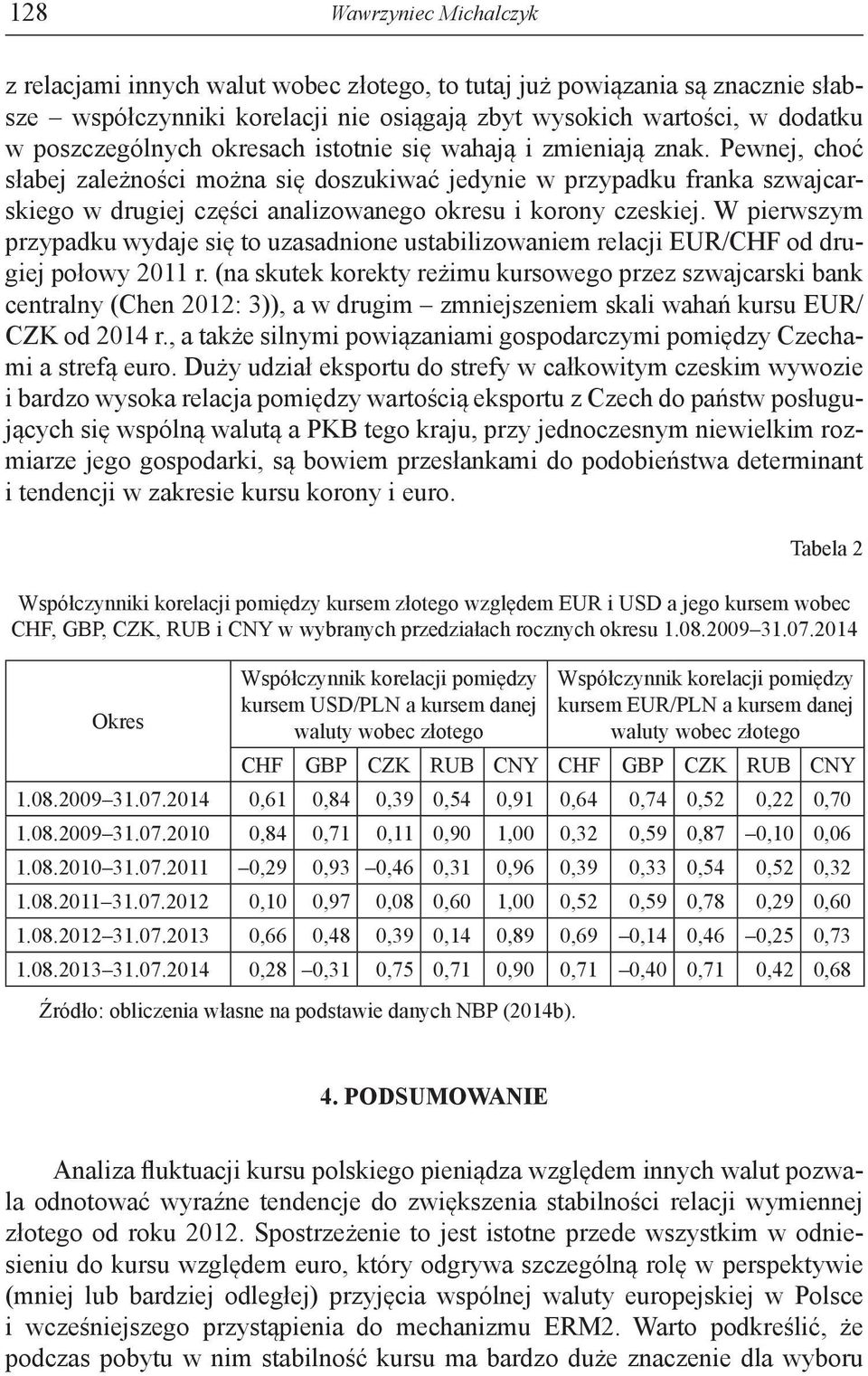 W pierwszym przypadku wydaje się to uzasadnione ustabilizowaniem relacji EUR/CHF od drugiej połowy 2011 r.