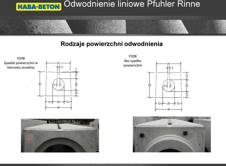 P20R Spadek powierzchni w kierunku