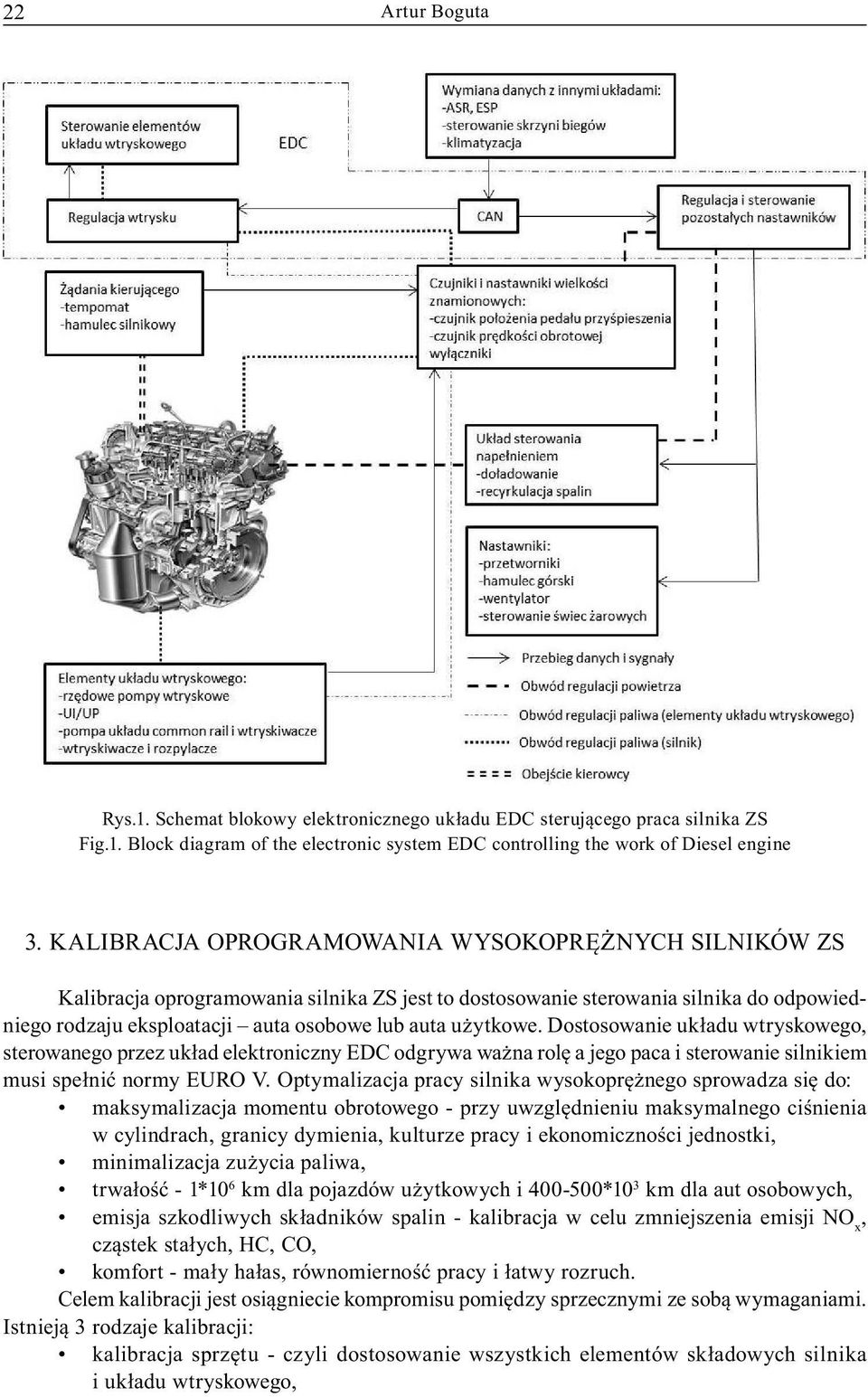 Dostosowanie uk adu wtryskowego, sterowanego przez uk ad elektroniczny EDC odgrywa wa na rol a jego paca i sterowanie silnikiem musi spe ni normy EURO V.