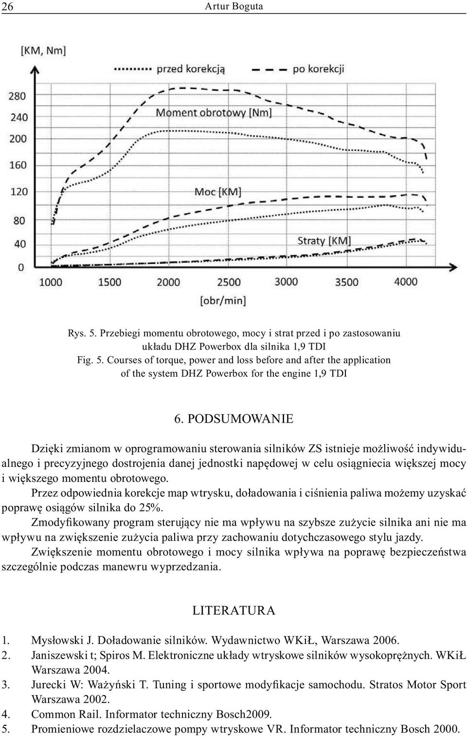 momentu obrotowego. Przez odpowiednia korekcje map wtrysku, do adowania i ci nienia paliwa mo emy uzyska popraw osi gów silnika do 25%.