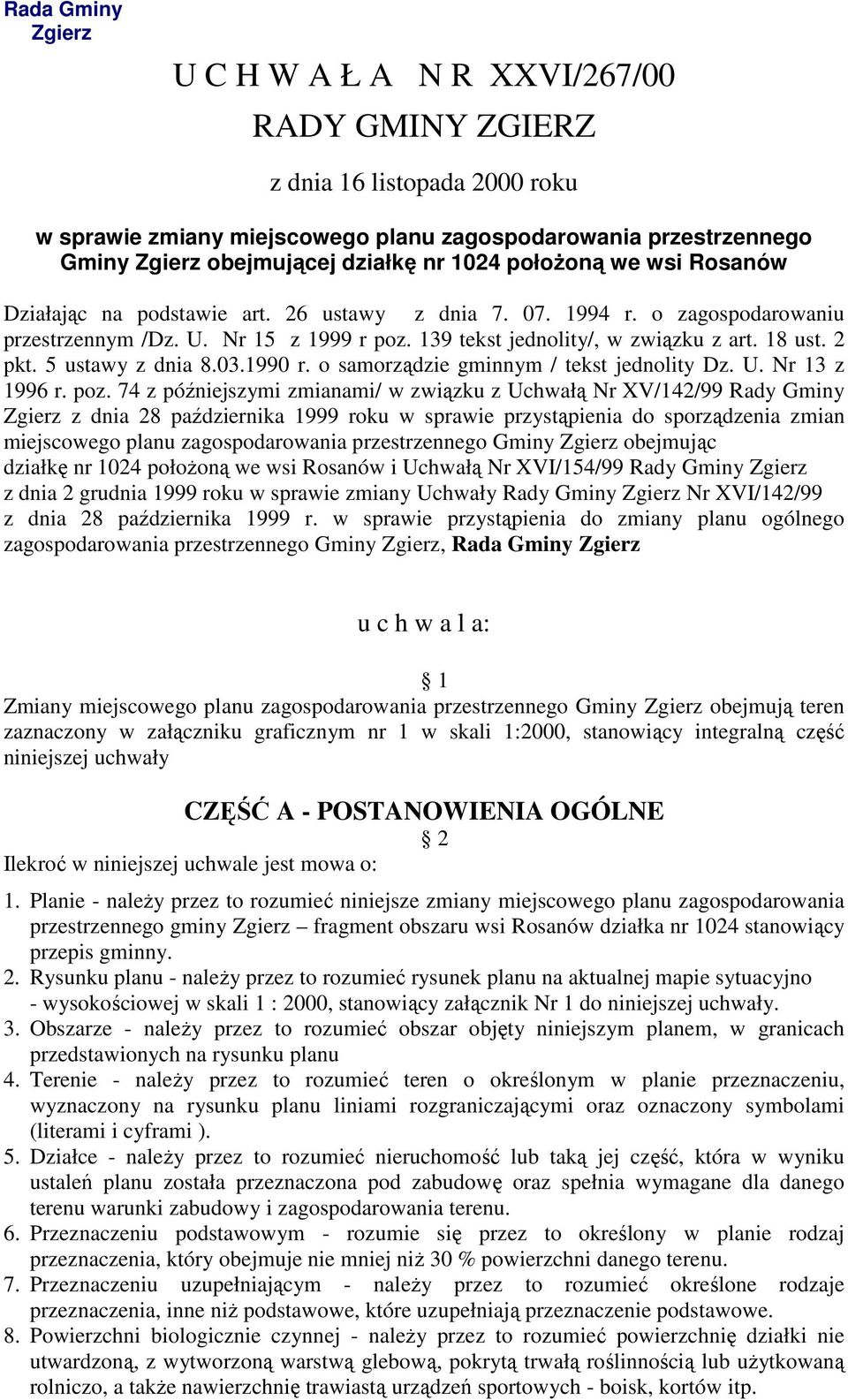 2 pkt. 5 ustawy z dnia 8.03.1990 r. o samorządzie gminnym / tekst jednolity Dz. U. Nr 13 z 1996 r. poz.