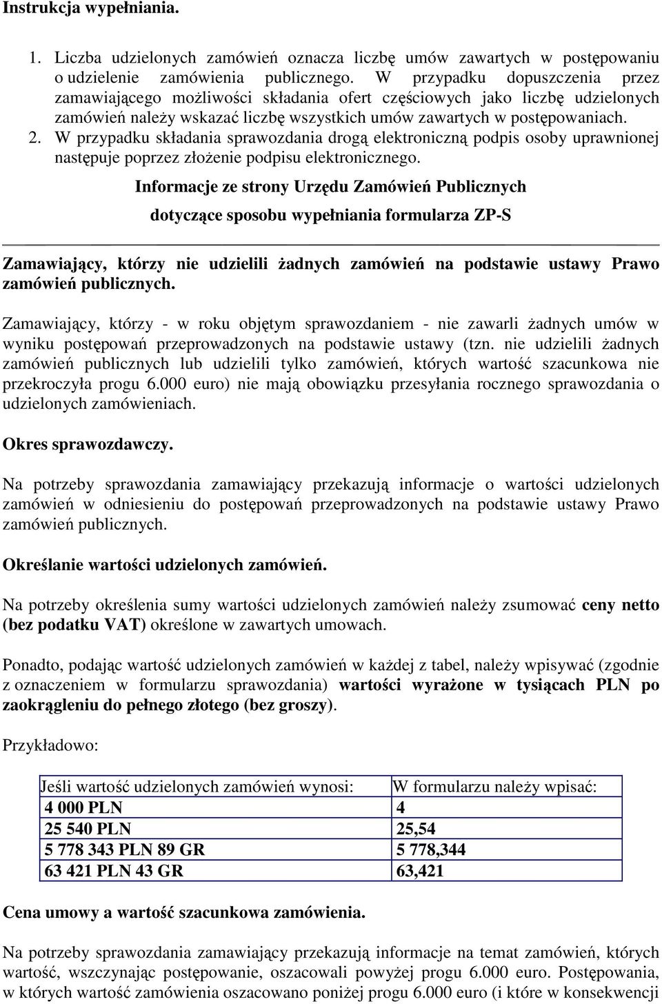 W przypadku składania sprawozdania drogą elektroniczną podpis osoby uprawnionej następuje poprzez złożenie podpisu elektronicznego.