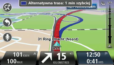 com/services. Alternatywne trasy Uwaga: Ta funkcja nie jest dostępna we wszystkich urządzeniach nawigacyjnych TomTom.