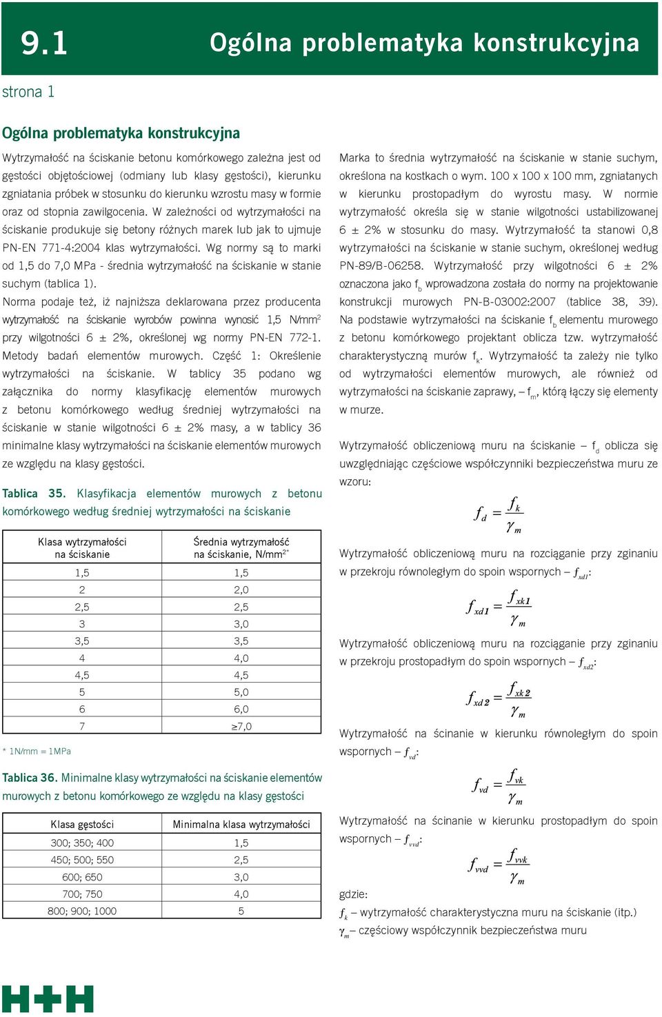 W zależności od wytrzymałości na ściskanie produkuje się betony różnych marek lub jak to ujmuje PN-EN 771-4:004 klas wytrzymałości.