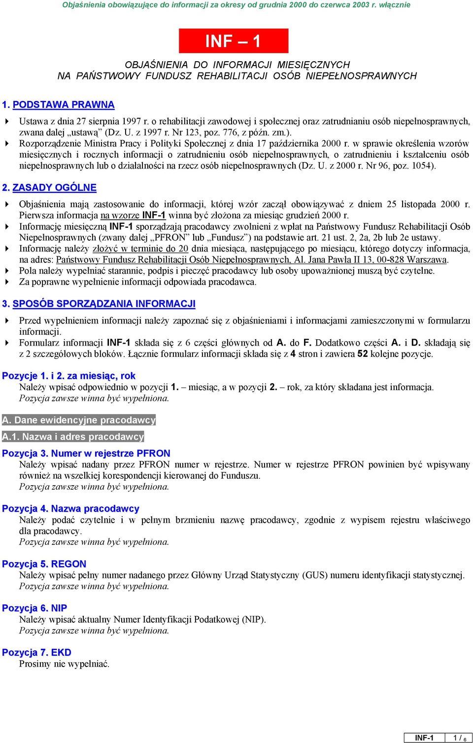 Rozporządzenie Ministra Pracy i Polityki Społecznej z dnia 17 października 2000 r.