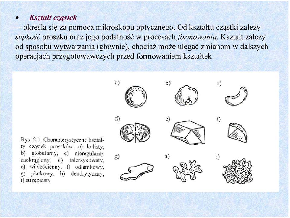 procesach formowania.