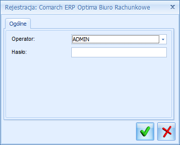 W module Biuro Rachunkowe nie ma możliwości zarejestrowania operatora, którego konto zostało zablokowane, czyli podobnie jak w przypadku standardowej wersji programu.