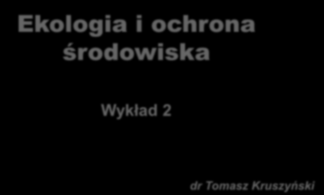 Ekologia i