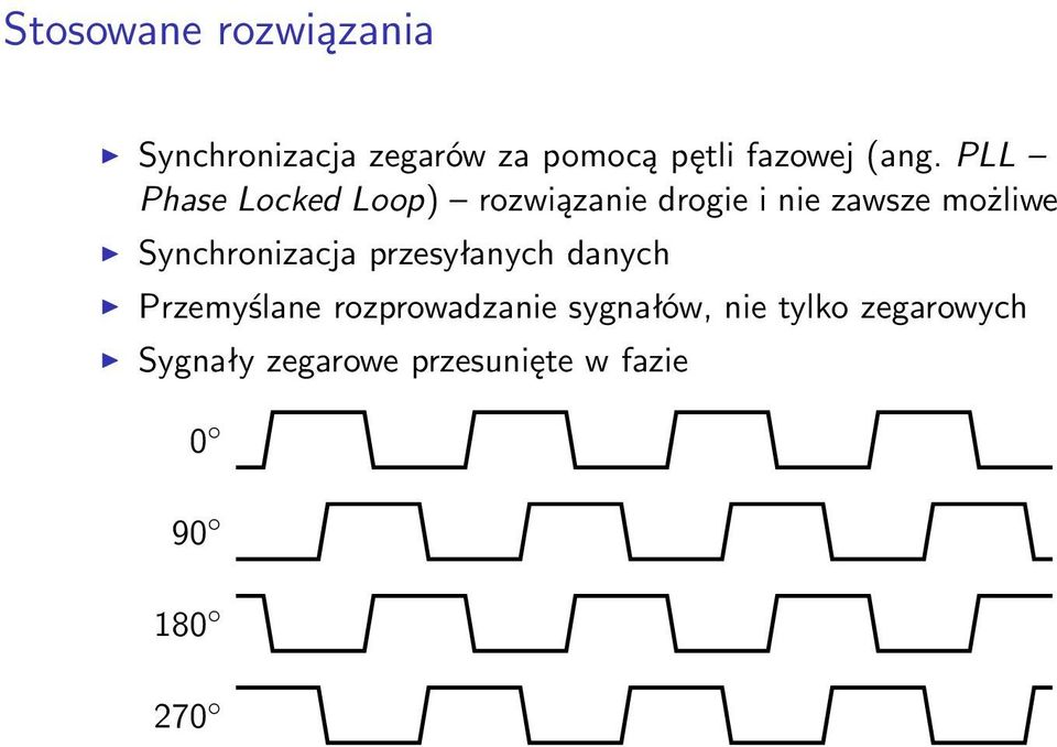 Synchronizacja przesyłanych danych Przemyślane rozprowadzanie