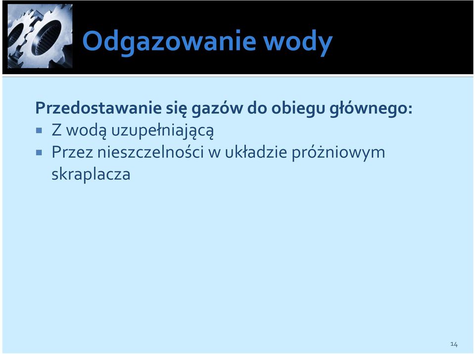 wodą uzupełniającą Przez