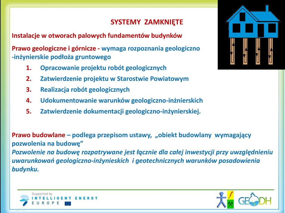 Udokumentowanie warunków geologiczno-inżnierskich 5. Zatwierdzenie dokumentacji geologiczno-inżynierskiej.