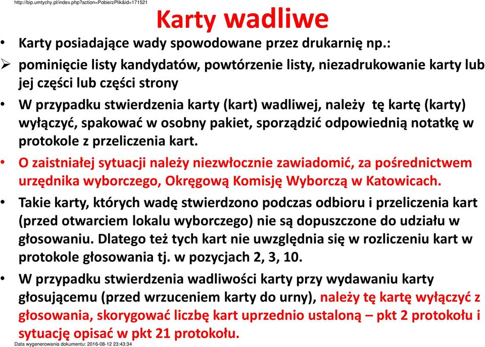 osobny pakiet, sporządzić odpowiednią notatkę w protokole z przeliczenia kart.