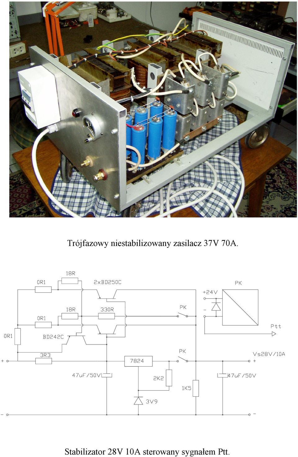 zasilacz 37V 70A.