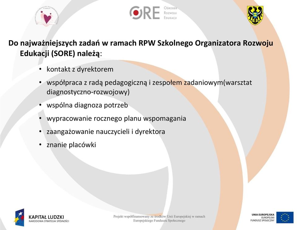 zadaniowym(warsztat diagnostyczno-rozwojowy) wspólna diagnoza potrzeb