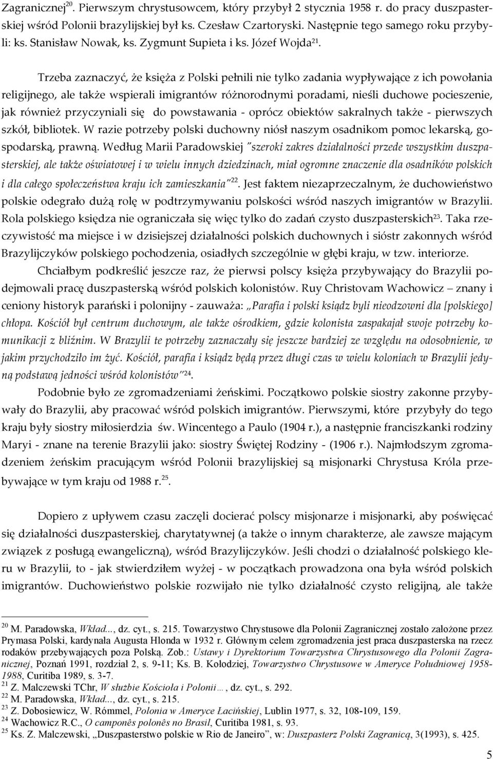 Trzeba zaznaczyć, że księża z Polski pełnili nie tylko zadania wypływające z ich powołania religijnego, ale także wspierali imigrantów różnorodnymi poradami, nieśli duchowe pocieszenie, jak również