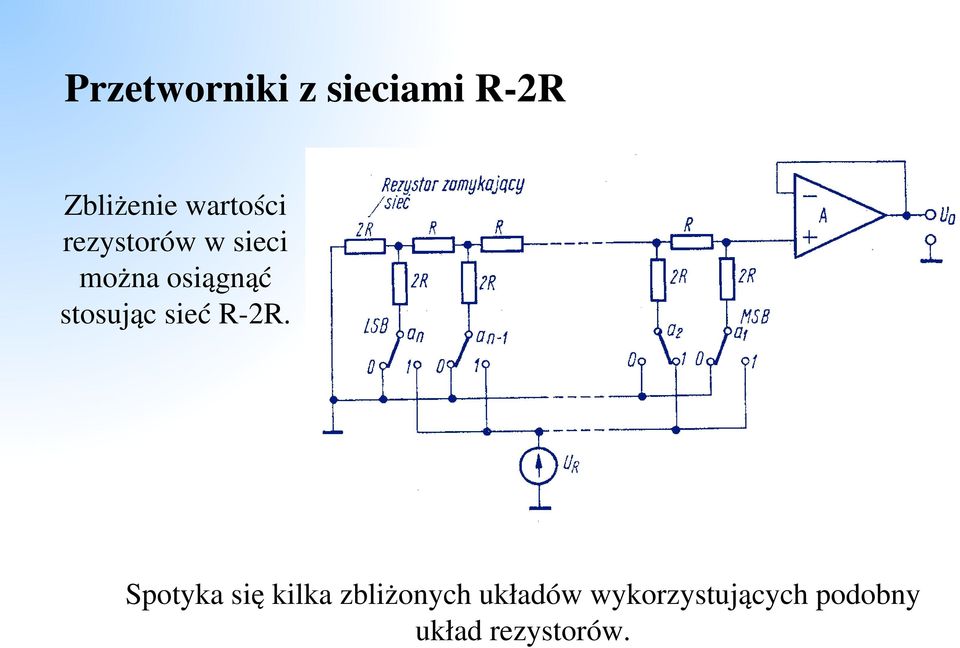 stosując sieć R 2R.