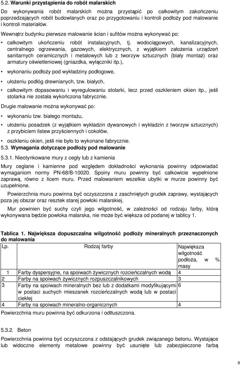 wodociągowych, kanalizacyjnych, centralnego ogrzewania, gazowych, elektrycznych, z wyjątkiem założenia urządzeń sanitarnych ceramicznych i metalowych lub z tworzyw sztucznych (biały montaż) oraz