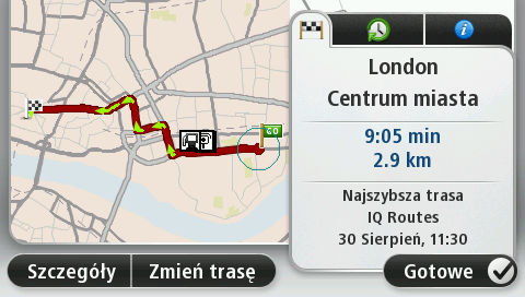 Uwaga: aby korzystać z usługi Ruch drogowy TomTom, wymagana jest odpowiednia subskrypcja lub odbiornik. Usługa Ruch drogowy nie działa w każdym kraju lub regionie.