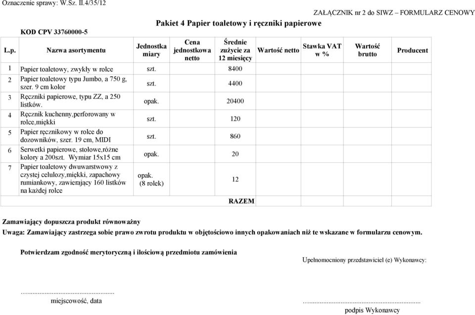 Wymiar 15x15 cm Papier toaletowy dwuwarstwowy z czystej celulozy,miękki, zapachowy rumiankowy, zawierający 160 listków na każdej rolce Jednostka miary Pakiet 4 Papier toaletowy i ręczniki papierowe