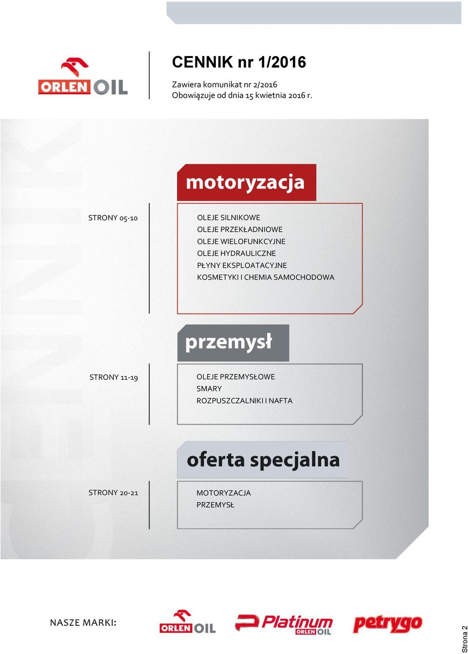 OLEJE HYDRAULICZNE PŁYNY EKSPLOATACYJNE KOSMETYKI I CHEMIA SAMOCHODOWA