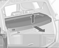 Schowki 79 ładunku lub pojazdu podczas gwałtownego hamowania lub wypadku. Zdejmowanie osłony Tylny schowek W lewej części przestrzeni bagażowej znajduje się schowek.