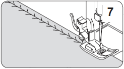 Ścieg ric-rac to szybka metoda na wykończenie surowych (nieobrębionych) krawędzi zapewniająca jednocześnie dekoracyjny górny ścieg.