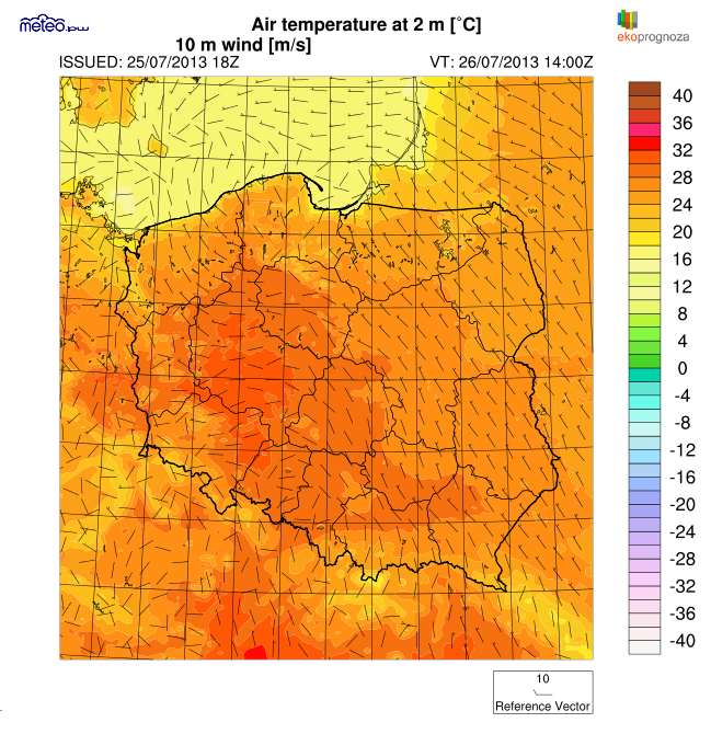 Należy zwrócić uwagę, że wyniki tego modelu pochodzą z wczoraj, z 18UTC.