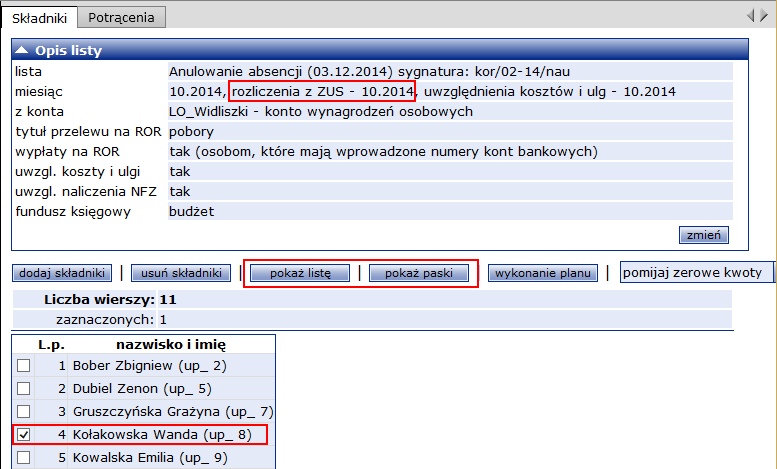 Płace Optivum. Jak anulować niepoprawnie zarejestrowaną nieobecność pracownika? 4/5 Rozliczenie anulowanej nieobecności pracownika 1.