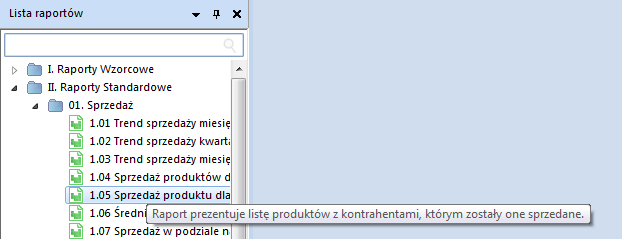 Rysunek 29 Opis Raportu Sprzedaż produktów dla kontrahentów 3.1.