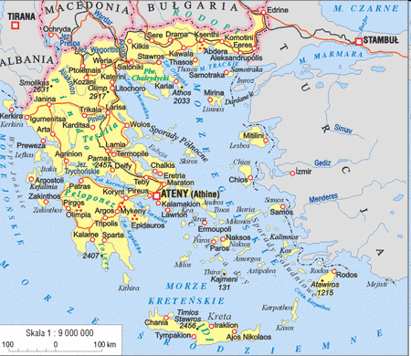 Mapa Grecji http://latina.blog.