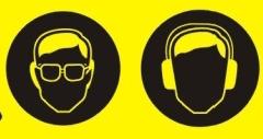 Do pracy zakładaj okulary ochronne, ochronniki słuchu i rękawice robocze Zawsze odłącz przewód zasilający od sieci elektrycznej gdy zamierzasz przeprowadzać jakiekolwiek czynności konserwacyjne na