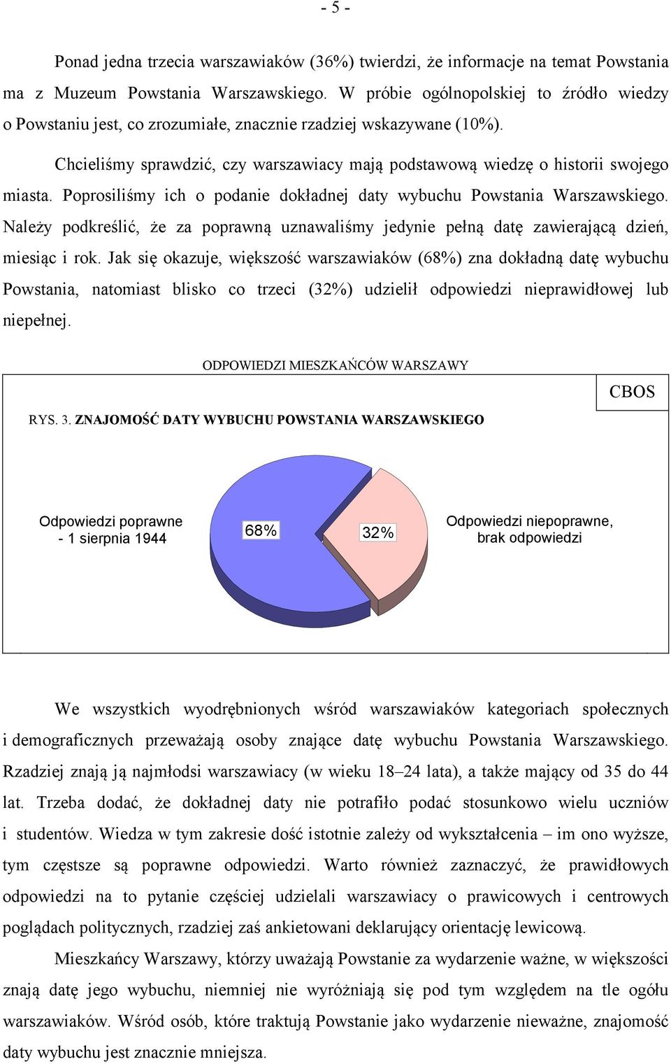 Poprosiliśmy ich o podanie dokładnej daty wybuchu Powstania Warszawskiego. Należy podkreślić, że za poprawną uznawaliśmy jedynie pełną datę zawierającą dzień, miesiąc i rok.