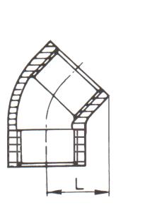 KOLANKO 90 GWINTOWANE nakrętne ELBOW 90 f/f Artykuł nr 124 Rozmiar NW L [mm] 1/8 6 18,0 1/4 8 21,0 3/8 10 25,0 1/2" 15 28,0 3/4" 20 33,0 1 25 38,0 1 1/4" 32 45,0 1 1/2" 40 50,0 2 50 54,0 2 1/2" 65