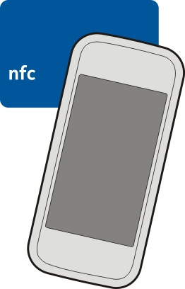 Jeżeli w reklamie obsługującej technologię NFC podany jest numer telefonu, można pod niego zadzwonić, dotykając znacznika.