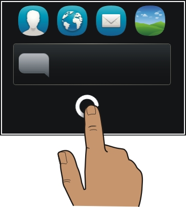 22 Użytkowanie podstawowe Użytkowanie podstawowe Czynności na ekranie dotykowym Aby używać interfejsu użytkownika, dotknij ekranu dotykowego lub go dotknij i przytrzymaj.