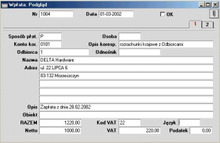 Dokumenty mogą być sortowane według wybranych kolumn poprzez kliknięcie ich nagłówka. Aby znaleźć konkretny dokument można skorzystać z pola Szukaj.