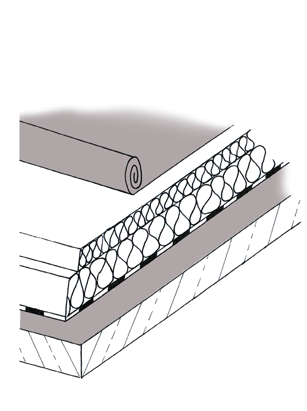 Układanie bez warstw oddzielających KÖSTER TPO nie zawiera plastyfikatorów i może być układana bezpośrednio na termoizolację lub na stare pokrycie bitumiczne bez
