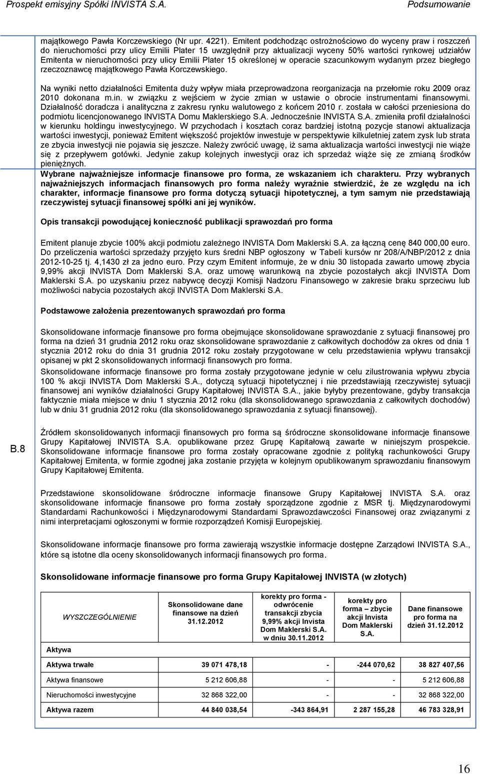 przy ulicy Emilii Plater 15 określonej w operacie szacunkowym wydanym przez biegłego rzeczoznawcę majątkowego Pawła Korczewskiego.