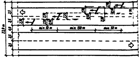 D-10.10.01b Odśnieżanie drogi 17 Rys. 3. Schemat pracy zespołu trzech pługów na drodze trójpasowej dwukierunkowej Rys. 4.