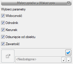 Aksonometria Ikona Malarz opisów służy do malowania przenoszenia ustawień opisów z obiektu na inny obiekt bez konieczności ręcznej zmiany ustawień.