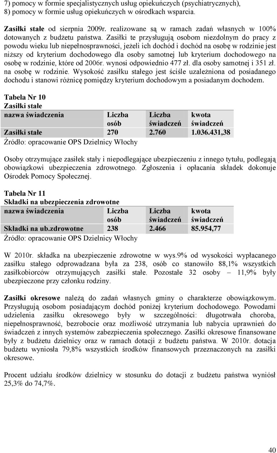 Zasiłki te przysługują osobom niezdolnym do pracy z powodu wieku lub niepełnosprawności, jeżeli ich dochód i dochód na osobę w rodzinie jest niższy od kryterium dochodowego dla osoby samotnej lub