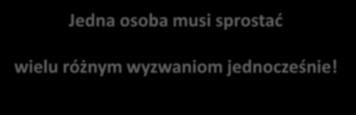 JAKIE UMIEJĘTNOŚCI NABĘDZIE ABSOLWENT? 5 Jedna osoba musi sprostad wielu różnym wyzwaniom jednocześnie!