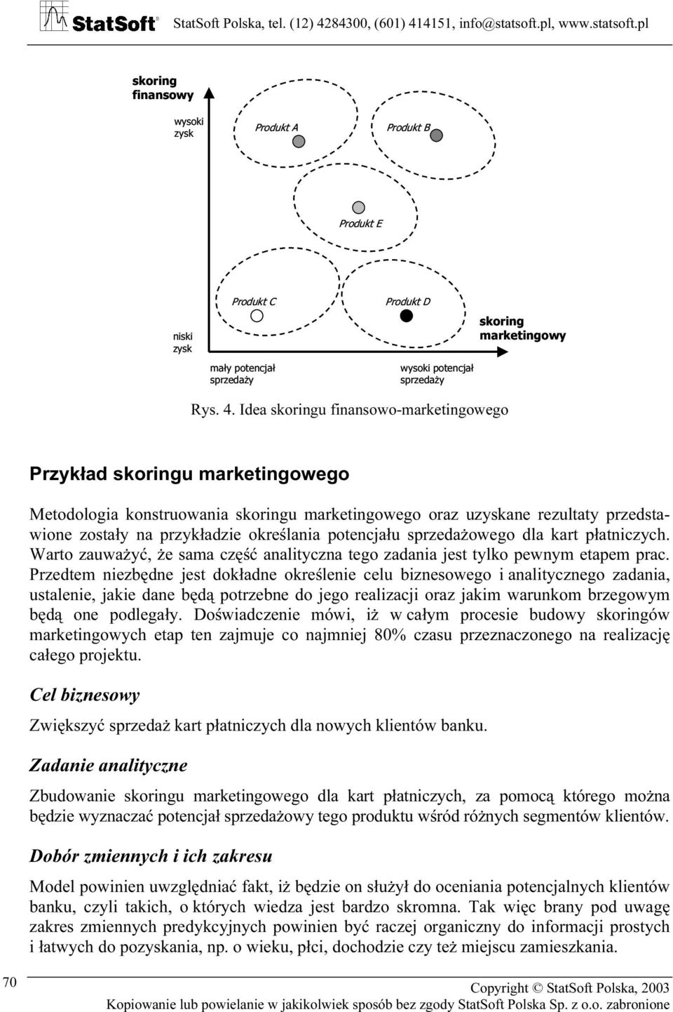 potencjału sprzedażowego dla kart płatniczych. Warto zauważyć, że sama część analityczna tego zadania jest tylko pewnym etapem prac.