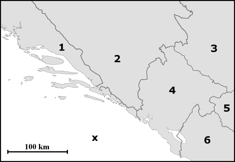 -2r/1- Zadanie 8. ROZWIĄZANIA Odpowiedz na pytania odnoszące się do zamieszczonej mapy. XXXVI OLIMPIADA GEOGRAFICZNA Zawody III stopnia pisemne podejście 2 A.