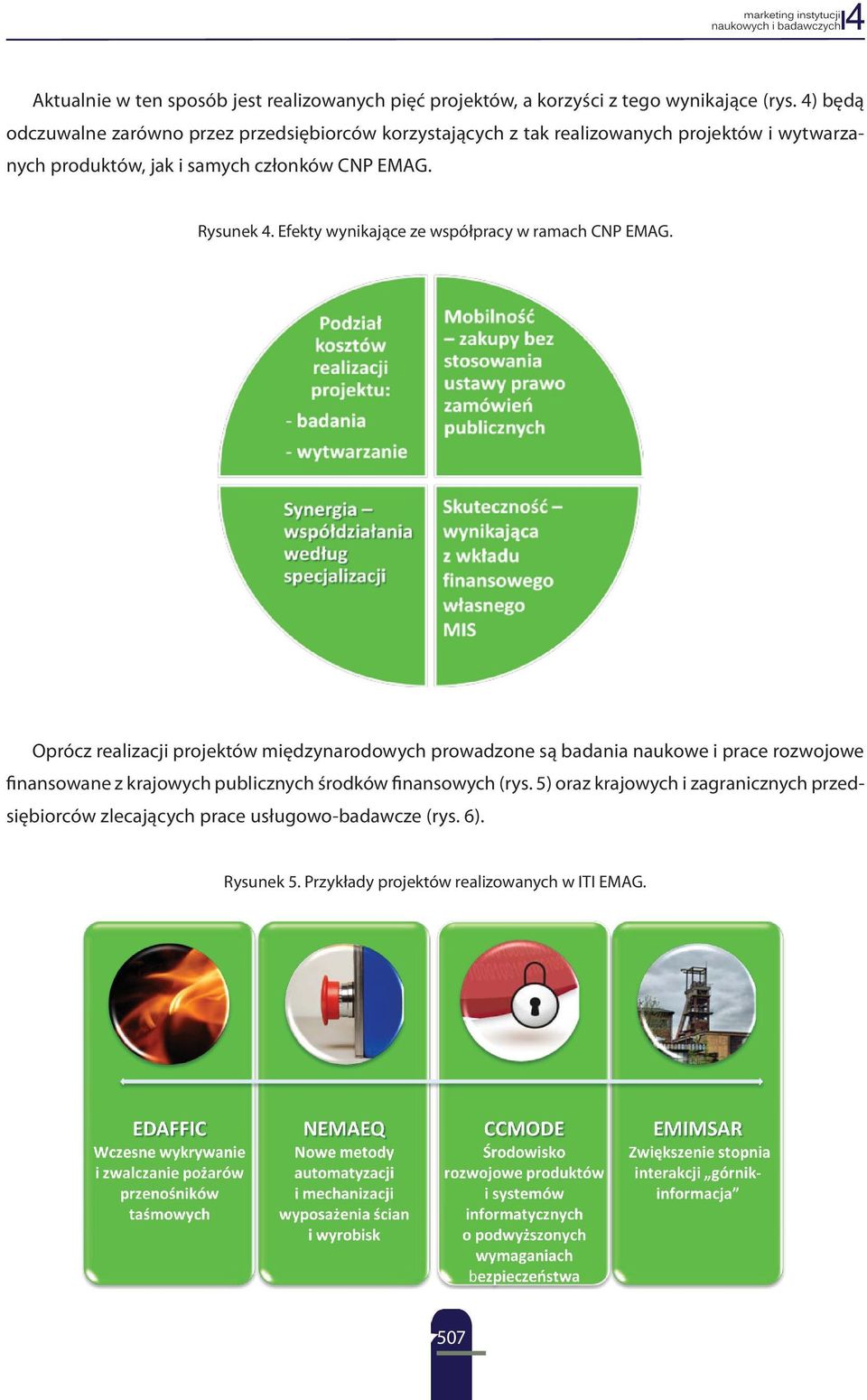 Rysunek 4. Efekty wynikające ze współpracy w ramach CNP EMAG.