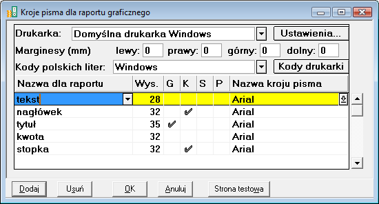 i wydruków. Ustawienie drukarki ma zastosowanie tylko do programu Finanse i Księgowość. Jeśli używasz również innego programu Sage Symfonia 2.