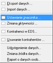 Rys. 51 Ostrzeżenie o próbie zapisania kontrahenta z NIPem, który jest już użyty u innych kontrahentów W przypadku kartotek pracowników oraz urzędów postępowanie jest analogiczne. 5.1.5 Znaczniki dla kartotek 5.