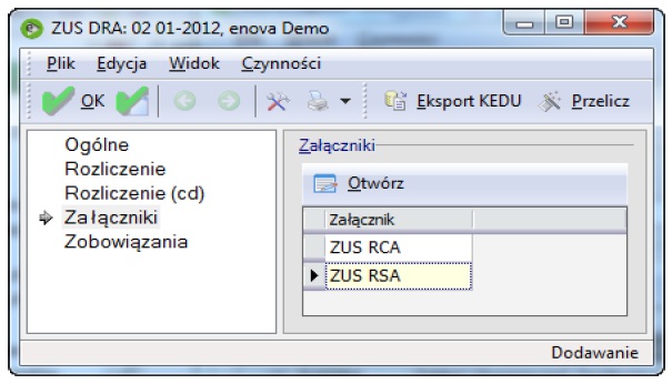 Elementy Naliczamy korektę deklaracji ZUS DRA za styczeń 2012: Na deklaracji korygującej za styczeń 2012 na RSA zostanie wykazane wynagrodzenie